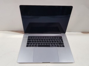 1 X APPLE MACBOOK PRO ( A1990 ) - 15.4 INCH SCREEN - TOUCH BAR AND TOUCH ID SENSOR - NO BOX - NO CHARGER ( FULLY WIPED - O/S INTACT )