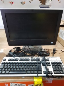 1 X LENOVO ( V310Z) - 19.5 INCH SCREEN - ALL IN ONE PC - INCLUDES POWER LEAD . HP KEYBOARD AND LENOVO MOUSE ( FULLY WIPED - O/S INTACT )