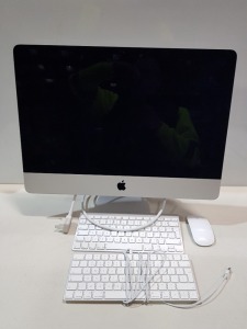 1 X APPLE IMAC ( A1418 ) 21.5 INCH SCREEN - 2.7 GHZ I5 - INCLUDES POWER LEAD - 2 X APPLE KEYBOARDS AND WIRELESS MOUSE ( FULLY WIPED - O/S INTACT )