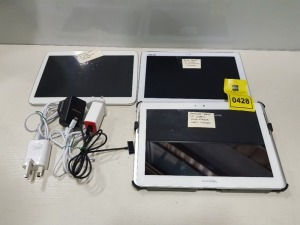 1 SAMSUNG TABLET 10 SCREEN 16 GB STORAGE WITH CASE CHARGER