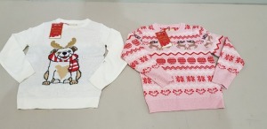 10X MIXED KIDS CHRISTMAS JUMPERS LOT CONTAINING REINDEER CUTE DOG SEQUINED SIZE 5/6, REINDEER & CANDY AGE 4/5, 5/6, 9/10