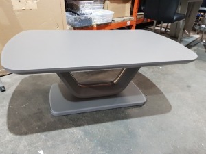 1 X LAZZARO COFFEE TABLE IN GRAPHITE GREY 1100 X 650 X 420MM (PLEASE NOTE CUSTOMER RETURNS)