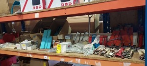 1000+ PIECE LOT CONTAINGING WELDING EQUIPMENT THIS INCLUDES BRAND NEW SWAGED COPPER TUBE WELDING NOZZLES , LARGE RING SPANNER AND VARIOUS OTHER SPANNERS , PROFESSIONAL MASONRY DRILLS 7MM , VARIOUS NUTS AND BOLTS AND WING NUTS ON A FULL SHELF