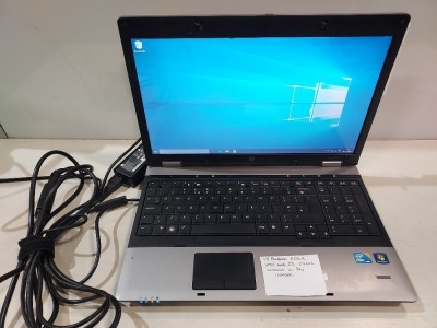 1 X HP PROBOOK 6550B - INTEL CORE I5 - 2.4GHZ - WINDOWS 10 PRO - WITH CHARGER ( FULLY WIPED - O/S INTACT )