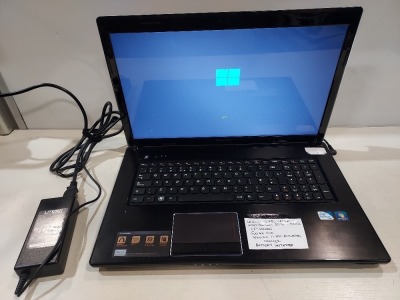 1 X LENOVO G780 LAPTOP - INTEL PENTIUM B970 - 2.3GHZ - 17 INCH SCREEN - 500GB HDD - WINDOWS 11 NOT ACTIVATED - BATTERY UNTESTED - WITH CHARGER ( FULLY WIPED - O/S INTACT )