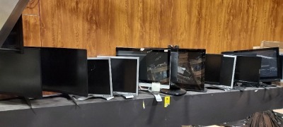 11 PIECE MIXED MONITOR LOT CONTAINING CURVED MSI / DELL / LENOVO / LG / QVIS - ALL IN VARIOUS SCREEN SIZES ( PLEASE NOTE THESE ARE ALL CUSTOMER RETURNS AND NOT TESTED )