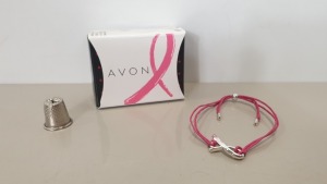 244 X BRAND NEW AVON INDIVIDUALLY BOXED DAWN BREAST CANCER CRUSADE FRIENDSHIP BRACELET - IN ONE BOX