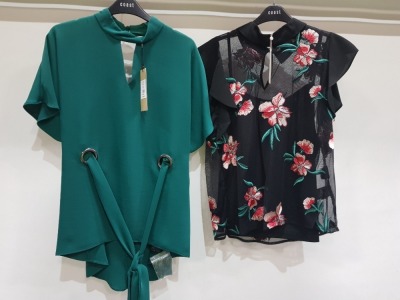 13 X BRAND NEW MIXED CLOTHING LOT CONTAINING 6X COAST FOREST BLOUSES IN SIZE 8- 10 - £69 - 7X COAST ELIZABETH EMBROIDERED TOP SIZE 16 - £59