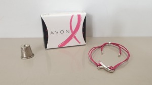 244 X BRAND NEW AVON INDIVIDUALLY BOXED DAWN BREAST CANCER CRUSADE FRIENDSHIP BRACELET - IN ONE BOX