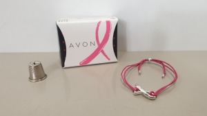 244 X BRAND NEW AVON INDIVIDUALLY BOXED DAWN BREAST CANCER CRUSADE FRIENDSHIP BRACELET - IN ONE BOX