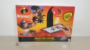 30 X BRAND NEW DISNEY PIXAR INCREDIBLES 2 PROJECTION STATION, INCLUDES 24 FAVOURITE IMAGES - IN 5 BOXES