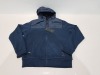 6 X BRAND NEW DISSIDENT BASILE NAVY 1/4 ZIP HOODED JACKETS IN SIZES M-L-XXL - RRP£34.99