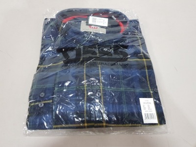 11 X BRAND NEW DUKE HELSTON NAVY CHECK SHIRTS IN SIZES 4XL-5XL - RRP£34.99 PP