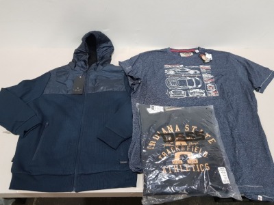 11 X BRAND NEW MIXED CLOTHING LOT CONTAINING - 3X DUKE D555 CREW NECK SWEATSHIRTS SIZE 4XL - £34.99 PP - 3X DUKE D555 GRAPHIC T-SHIRTS SIZE 5XL - £19.99 PP - 5X DISSIDENT NAVY FULL ZIP HOODED JACKETS IN SIZES S-L-XL RRP-£34.99 PP