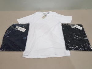 24 X BRAND NEW MIXED JACK AND JONES LOT TO INCLUDE 15X JACK AND JONES NAVY T-SHIRTS - WHITE JACK AND JONES T-SHIRTS -S-M-L-XL-XXL - £15.00 EACH