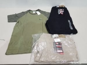 23 X BRAND NEW MIXED CLOTHING LOT TO INCLUDE 17X JACK AND JONES T-SHIRTS IN SIZES S-M-L-XL-XXL -£15.00 EACH - 6X DUKE ROCKFORD JEANS IN BLACK-NAVY-BIEGE IN VARIOUS SIZES £39.99 EACH