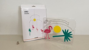 60 X BRAND NEW TIGER URO MOBILE FLAMINGOS ACRYLIC HANGING BABY DISPLAY - IN 5 BOXES