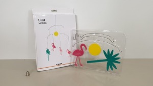 60 X BRAND NEW TIGER URO MOBILE FLAMINGOS ACRYLIC HANGING BABY DISPLAY - IN 5 BOXES