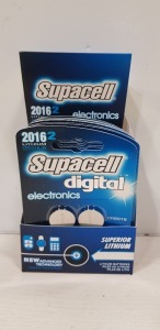 180 X BRAND NEW PACKS OF 2 SUPACELL DIGITAL ELECTRONICS LITHIUM SUPERIOR LITHIUM ( CR2025 ) - IN 1 BOX AND 1 BAG