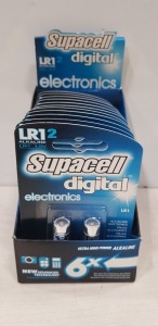 96 X BRAND NEW PACKS OF 2 SUPACELL DIGITAL ELECTRONIS ALKALINE ( LR1 ) 1.5 V BATTERIES - IN 8 BOXES