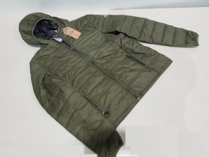 6 X PIECE BRAND NEW THREADBARE KHAKI JACKET'S SIZE'S 1S , 3M , 2L RRP £49.99 EACH TOTAL £299.94