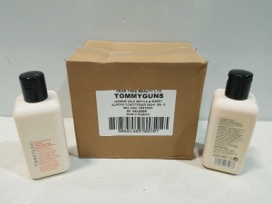 48 X BRAND NEW TOMMYGUNS JASMINE WILD NETTLE & SWEET ALMOND CONDITIONER 250ML QTY 6 IN ONE BOX 8 BOXES IN TOTAL.