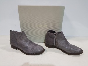 10 X PAIRS OF JIGSAW FAYE ANKLE BOOTS SIZE 38 IN MINK RETAIL PRICE £149 A PAIR - TOTAL £1490 (NOTE BOXES IN POOR CONDITION)