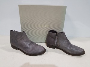 10 X PAIRS OF JIGSAW FAYE ANKLE BOOTS SIZE 38 IN MINK RETAIL PRICE £149 A PAIR - TOTAL £1490 (NOTE BOXES IN POOR CONDITION)