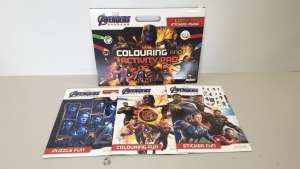 30 X BRAND NEW AVENGERS GIANT COLOURING PAD SET - IN 3 BOXES