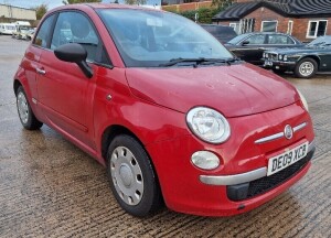 RED FIAT 500 POP 1242CC PETROL 3 DOOR HATCHBACK FIRST REGISTERED 19/6/2009 REG: DE09 XCB MILEAGE:88,666 HAS V5 MOT UNTIL 22/08/2024 1 KEY NOTE: ENGINE WARNING LIGHT COMES ON