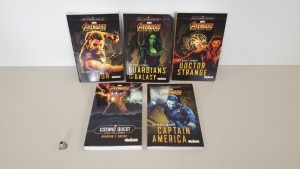20 X BRAND NEW AVENGERS NOVEL PACK, INCLUDES THORS,, CAPTAIN AMERICA, DOCTOR STRANGE'S JOURNEY AND THE COSMIC QUEST - IN 5 BOXES