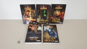 20 X BRAND NEW AVENGERS NOVEL PACK, INCLUDES THORS,, CAPTAIN AMERICA, DOCTOR STRANGE'S JOURNEY AND THE COSMIC QUEST - IN 5 BOXES