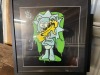 5 X CARTOON CHARACTER STYLE FRAMED GRAFITTI ARTWORK IE. 2 X SNOOPY ON A KENNEL, 2 X BLAH-BLAH-BLAH CAT BY ATOM, GREEN HOMER SIMPSON WITH LOOKING GLASS **COLLECTION FROM CROYDON BY 26TH JANUARY 2024 - NO PACKAGING SERVICE AVAILABLE** - 2