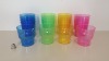120 X 20 PACK OF BRAND NEW PLASWARE RAINBOW HARD PLASTIC CUPS (ASSORTED COLOUR)(2400 PIECES) - IN 3 BOXES