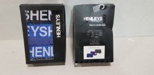 11 X BRAND NEW HENLEYS BOXER SHORT'S SIZE XL IN PACKS OF 3 RRP EACH £22.99 - TOTAL £251