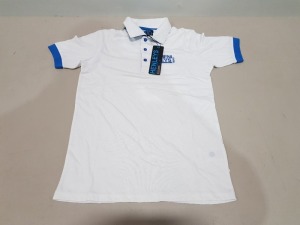 16 X BRAND NEW WHITE HENLEYS POLO TOPS IN SIZE XS - TOTAL RRP-£239 .84