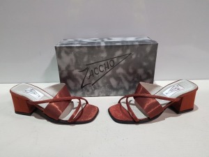 9 X ZACCHO-MULE SANDAL'S IN COPPER SIZES RANGE FROM 37 TO 41 RRP FOR EACH £29.95 TOTAL £269.55