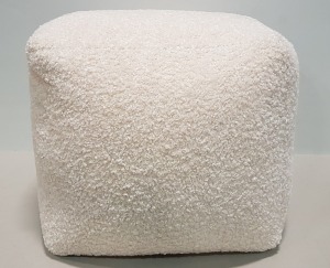 10 X RHOOM CIRCULAR LARGE POUFFE IN CREAM COLOUR SIZE H55CM W60CM ON A FULL BAY