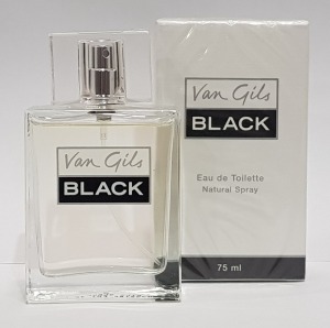 24 X BRAND NEW VAN GILS 75ML EDT BLACK - ORIG RRP £26 TOTAL £624