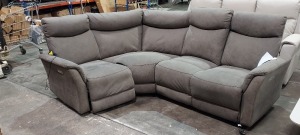 1 X MORTIMER CORNER GROUP ELECTRIC RECLINER IN GREY PLEASE NOTE CU8STOMER RETURNS