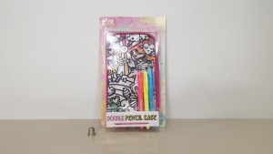 98 X BRAND NEW JUST MY STYLE DOODLE PENCIL CASES - IN 7 BOXES