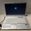 1 X SONY NW15G LAPTOP - INTEL CORE T6500 - 2.1 GHZ - 250 GB HDD - WINDOWS 10 - WITH CHARGER ( FULLY WIPED - O/S INTACT )