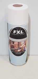 96 X BRAND NEW FXL METALLIC ROSE GOLD DECORATIVE PAINT - 400 ML CANS - IN 8 BOXES OF 12