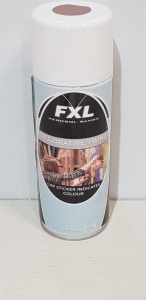 96 X BRAND NEW FXL METALLIC ROSE GOLD DECORATIVE PAINT - 400 ML CANS - IN 8 BOXES OF 12