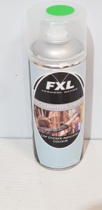 96 X BRAND NEW FXL GREEN DECORATIVE PAINT - 400 ML CANS - IN 8 BOXES OF 12