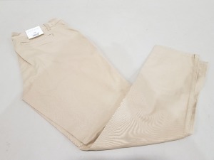 32 X BRAND NEW WOMEN'S AEROPOSTALE CHINO TROUSERS IN BEIGE SIZE 34R IN ONE BOX