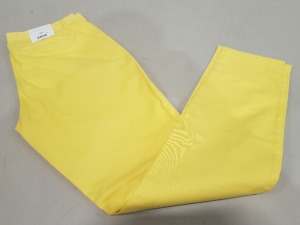 24 X BRAND NEW WOMEN'S AEROPOSTALE CHINO TROUSERS IN YELLOW SIZE 28R IN ONE BOX