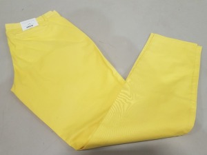 30 X BRAND NEW WOMEN'S AEROPOSTALE CHINO TROUSERS IN YELLOW SIZE 28R IN ONE BOX