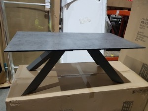 1 X FLAVIA COFFEE TABLE IN IRON GREY COLOUR L 120 CM X W 60 CM X H 46 CM NOTE THIS IS CUSTOMER RETURN