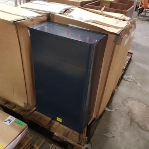 6 X BRAND NEW ELATION TOILET / WC VANITY UNITS IN DARK NAVY ( HEIGHT 80 CM X DEPTH 25 CM X WIDTH 51 CM ) - PLEASE NOTE SOME BOXES MAY BE SLIGHTLY WATER DAMAGED